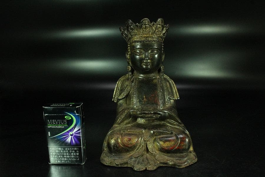 仏教美術 中国美術 仏像 古美術(K-LC975)