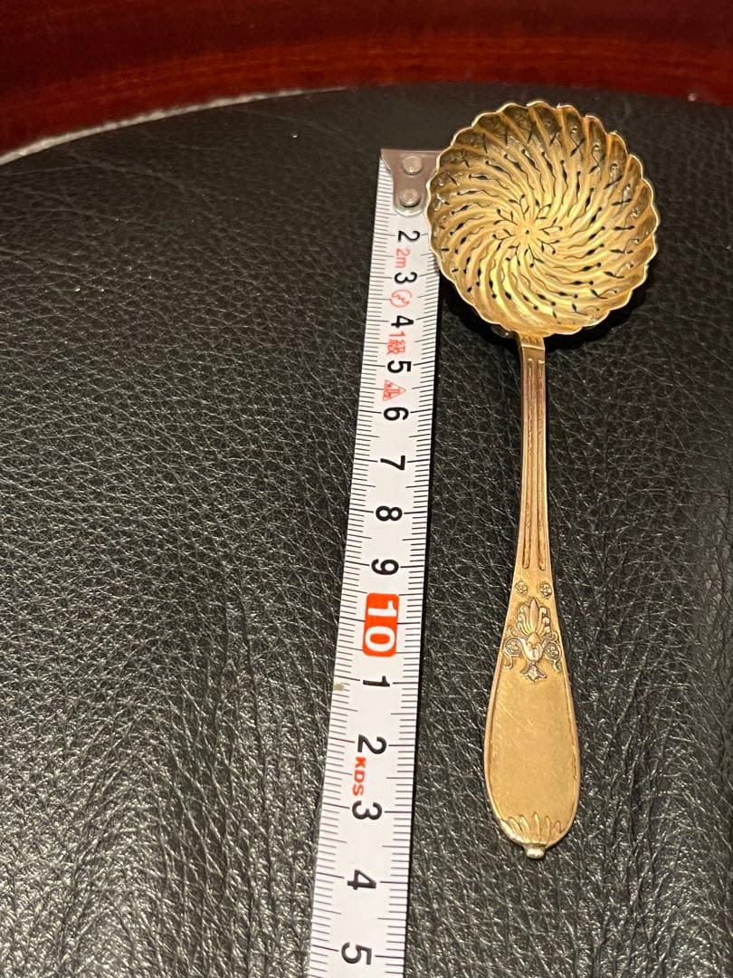 フランス　純銀製　スターリングシルバー950製　シュガーシフター　ヴェルメイユ