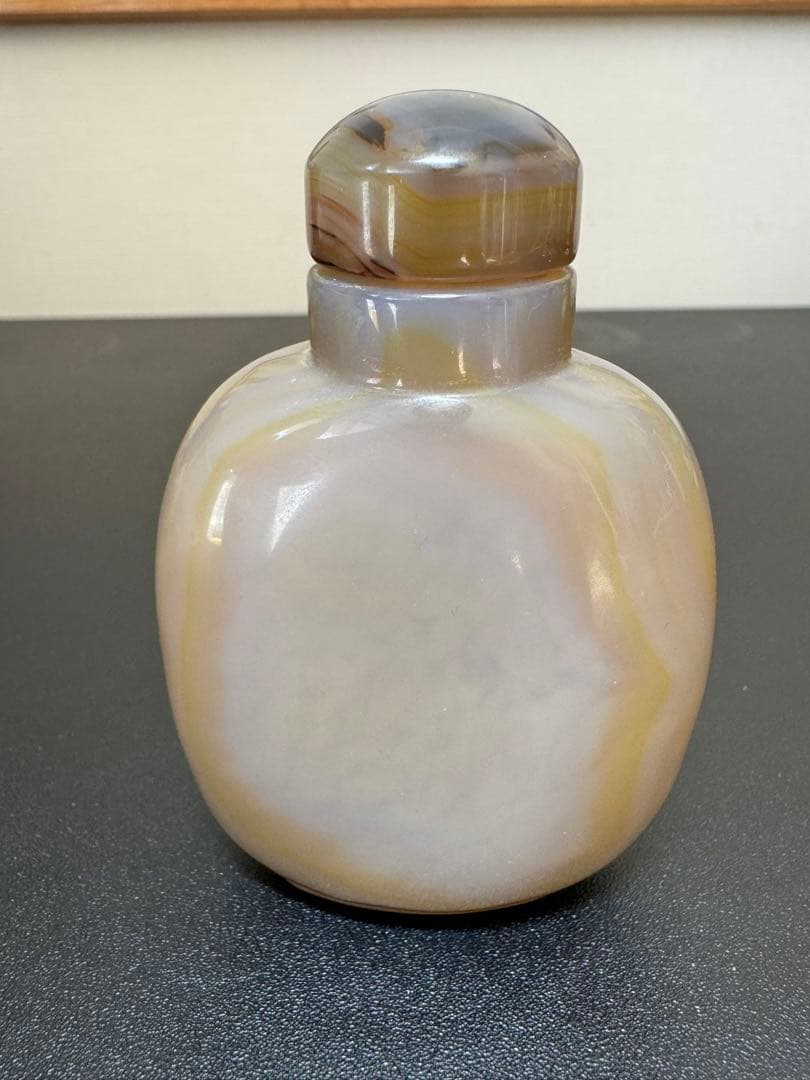 清時代 鼻煙壺 瑪瑙独特な天然模様 細工 中国美術 コレクション 天然石 骨董