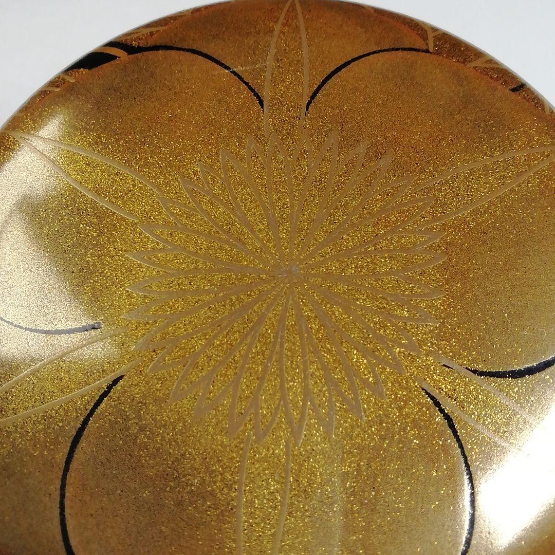 Ｔ８０２　棗　『金蒔絵』『稲井玉甫 作』　共箱　茶道具