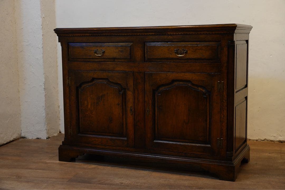 フランスアンティーク　1800年代　古木　キャビネット　カウンター