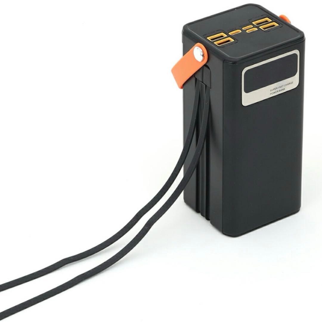 大容量コンパクトバッテリー・折りたたみソーラーパネルセット ブラック　災害