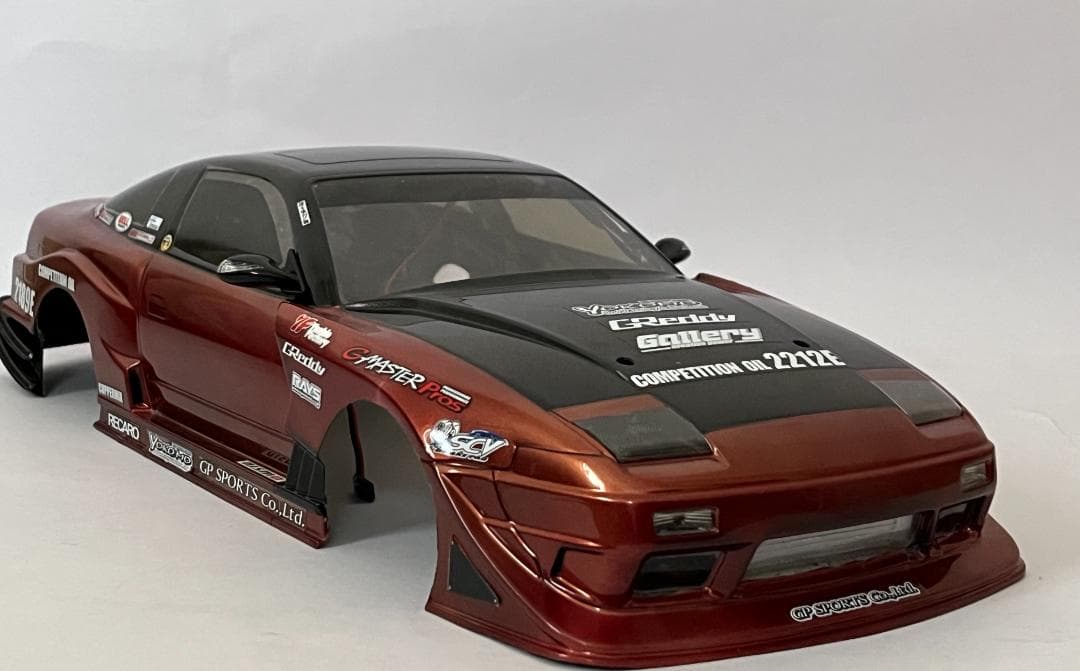 ヨコモ 1/10 RC用 180SX 電飾・プラパーツ付塗装済完成品 ボディのみ