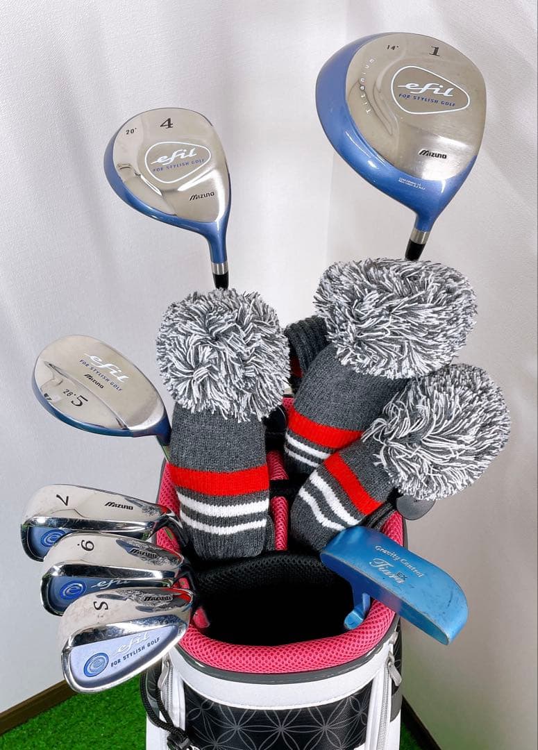 良品〜美品　ミズノ　レディース　ゴルフセット　キャロウェイ　ソレイユ　バック付き