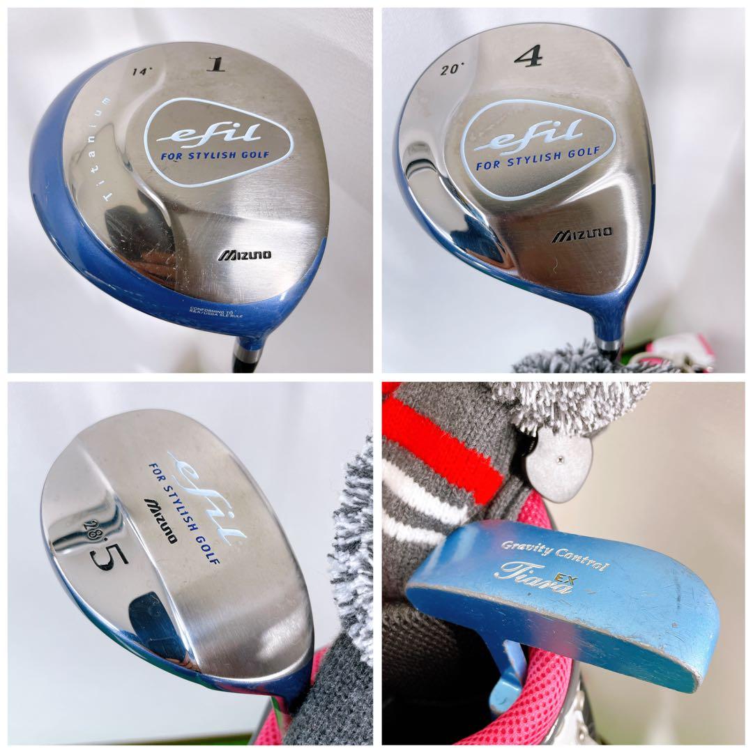 良品〜美品　ミズノ　レディース　ゴルフセット　キャロウェイ　ソレイユ　バック付き