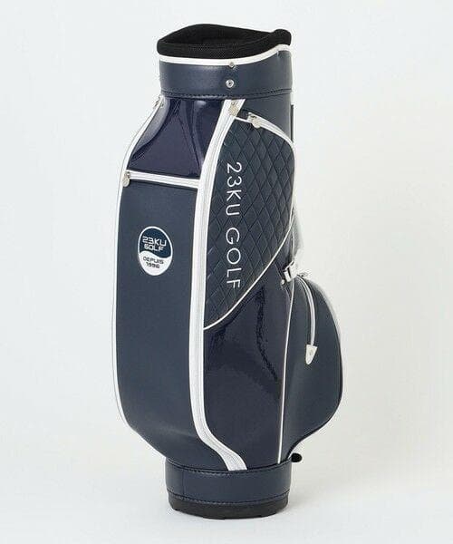 新品 23区ゴルフレディース 大人可愛い キルト×エナメル キャディバッグ