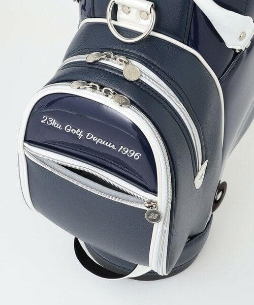 新品 23区ゴルフレディース 大人可愛い キルト×エナメル キャディバッグ