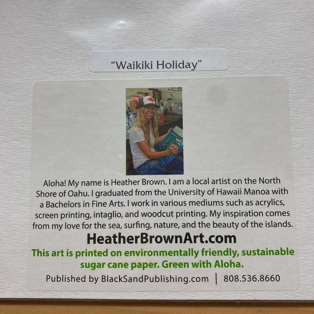 ヘザーブラウン　HeatherBrown 絵画　サーフ　ハワイアン
