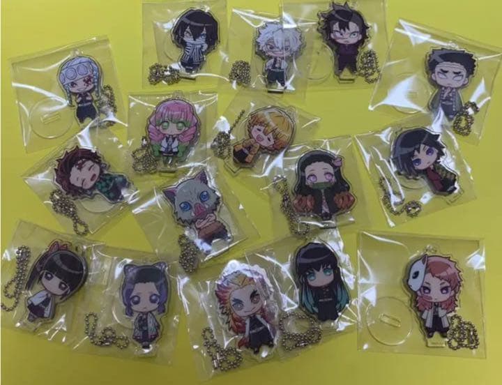 鬼滅の刃 ここみえ ラバーマスコット 16点セット