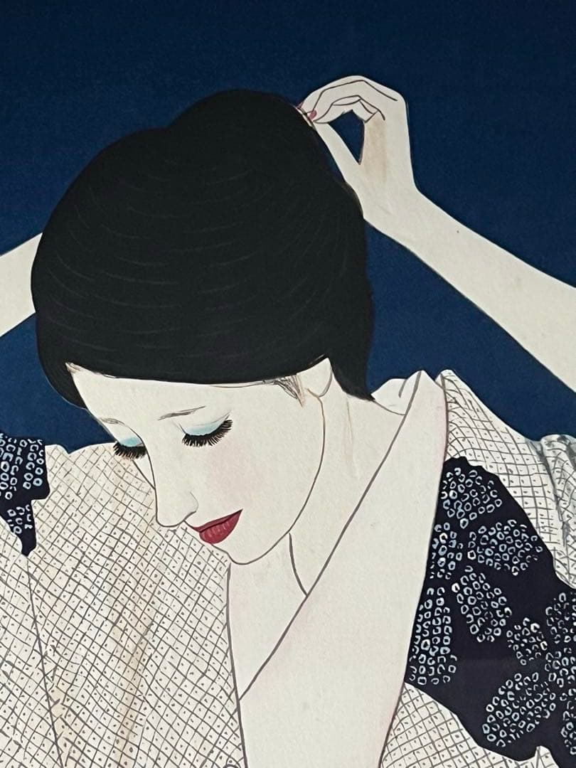 高沢圭一　「婦人像」 悠々堂木版画　真作