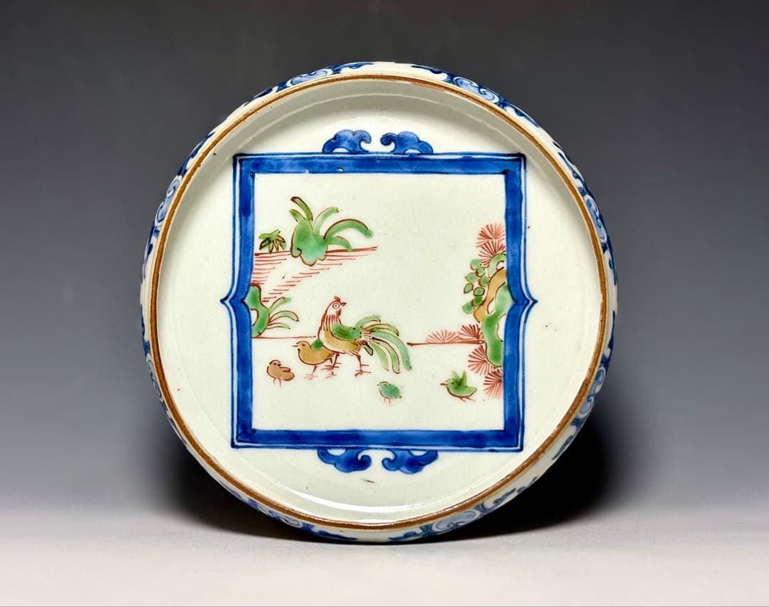 「柿右衛門」鶏文小皿 (完品)