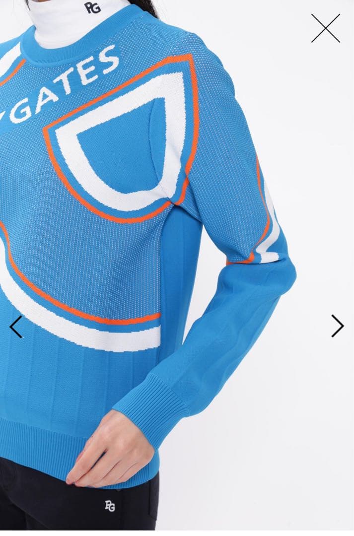 パーリーゲイツレディースピンタッククルーネックニットプルオーバーサイズ1