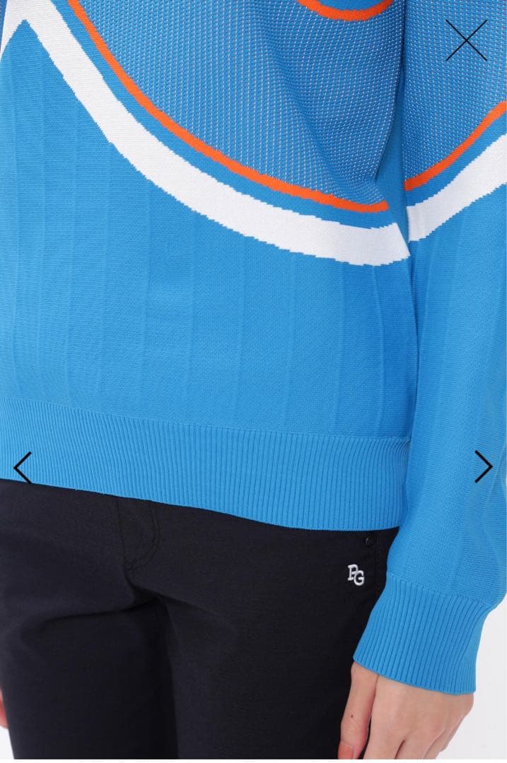 パーリーゲイツレディースピンタッククルーネックニットプルオーバーサイズ1