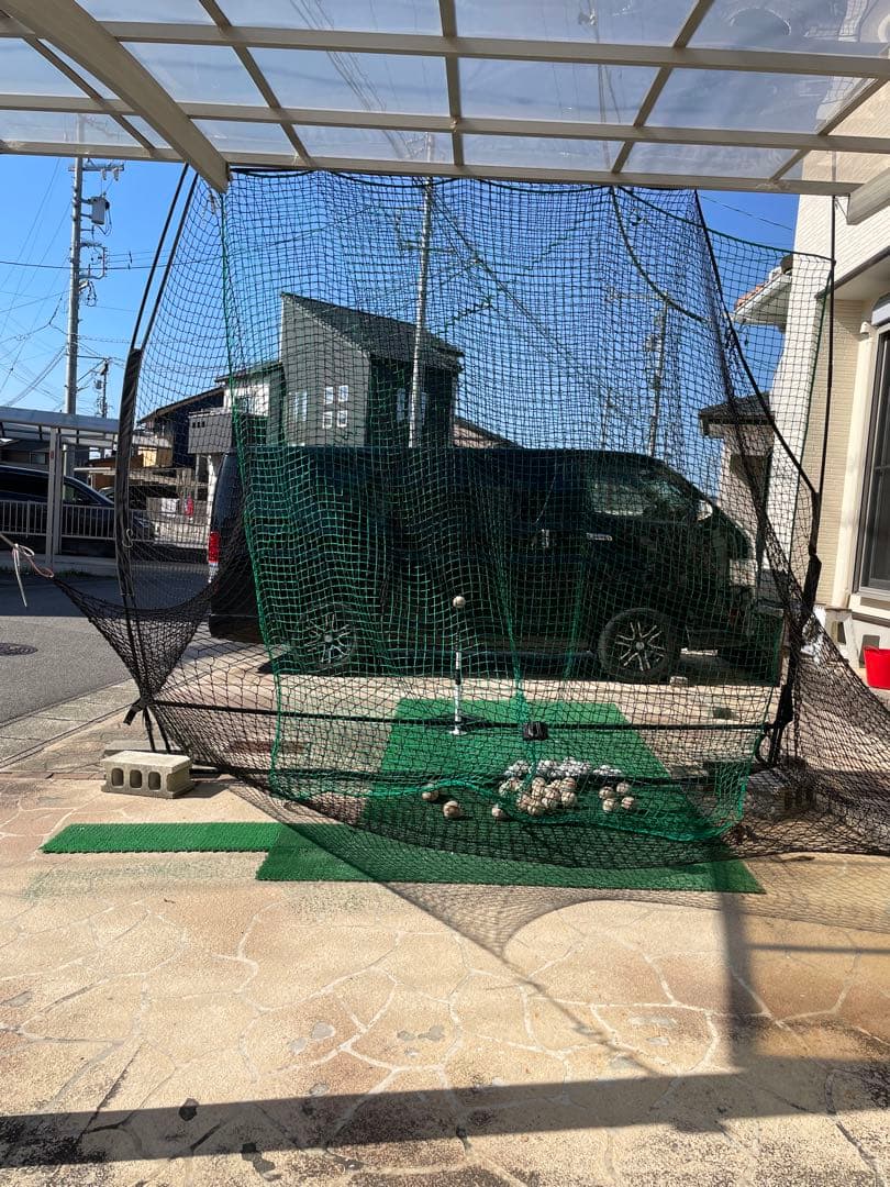 値下げ★バッティングネット 練習用具 【自宅のカーポートをご利用して設置出来る】