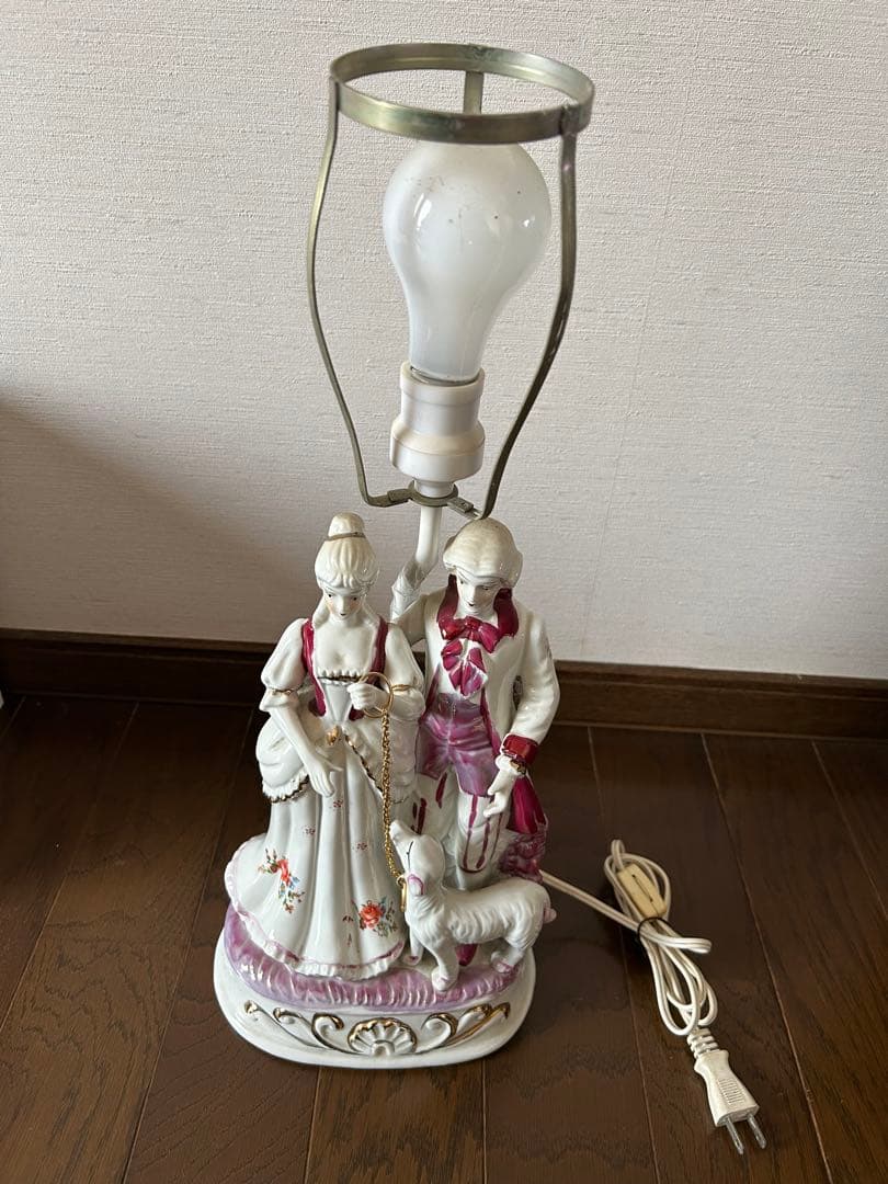 陶器製人形ランプ 約50cm