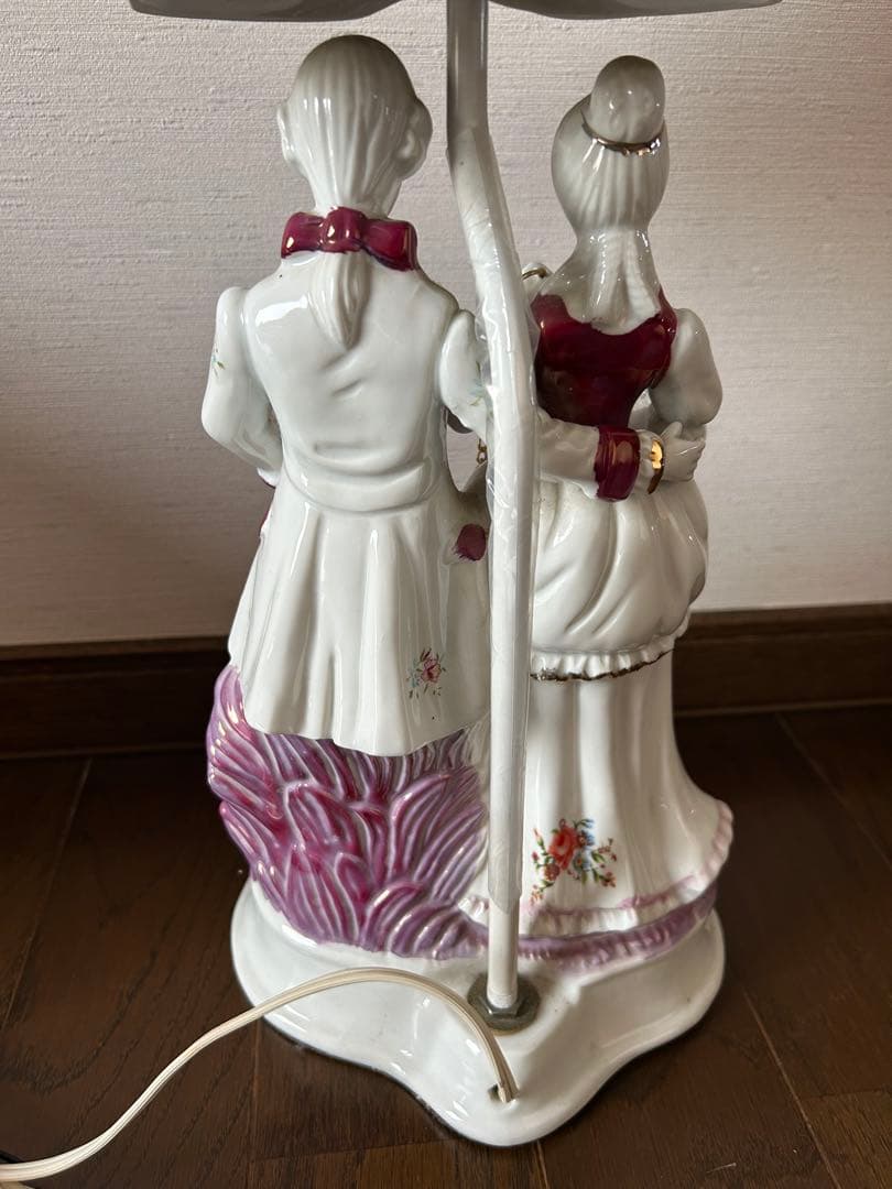 陶器製人形ランプ 約50cm