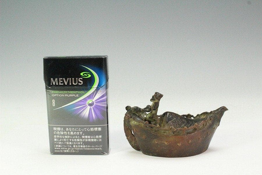 中国美術 古銅 唐物 舟人物 水滴 文房四宝 旧家蔵出