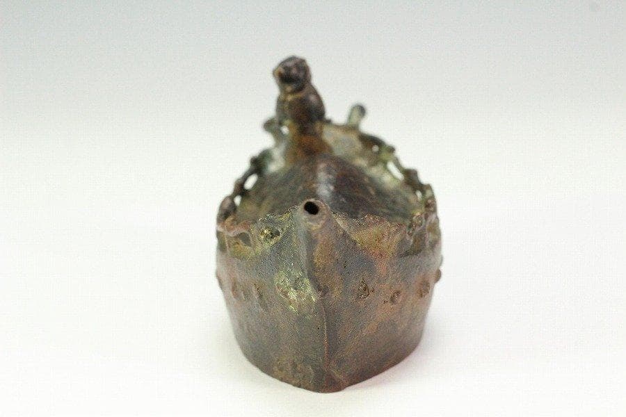 中国美術 古銅 唐物 舟人物 水滴 文房四宝 旧家蔵出