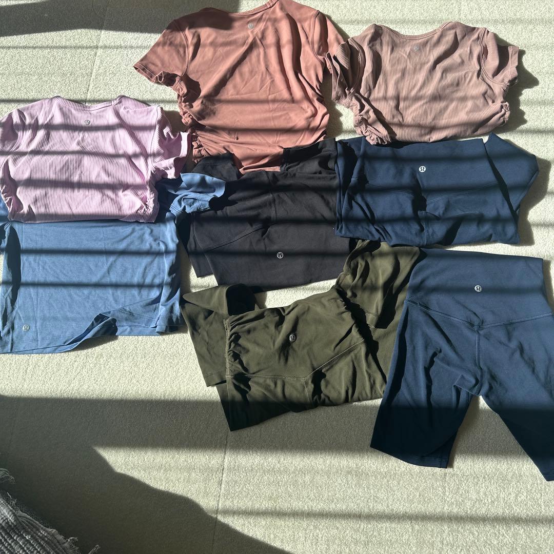 美品ルルレモン＆アイスブレーカー　テニス&フィットネスウェアセット 9点