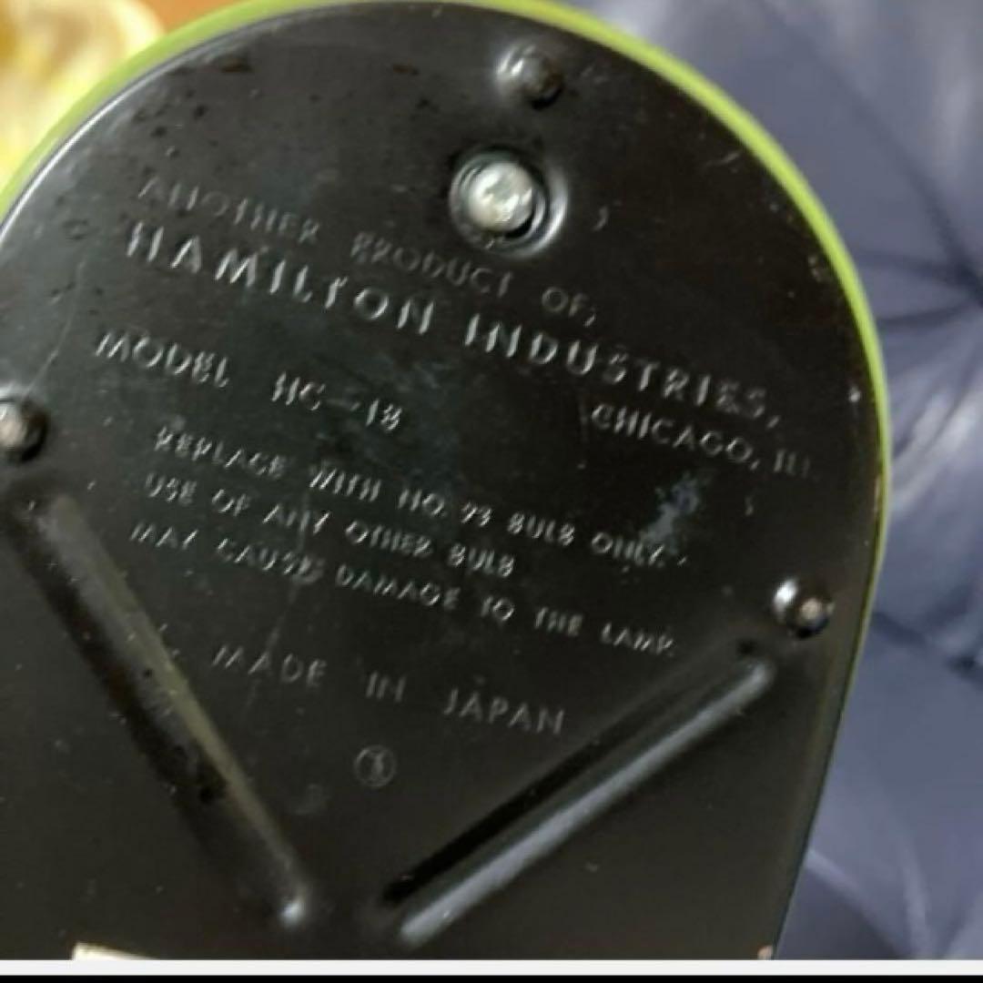 昭和レトロ　ハミルトHamilton Industries 卓上ライト　グリーン