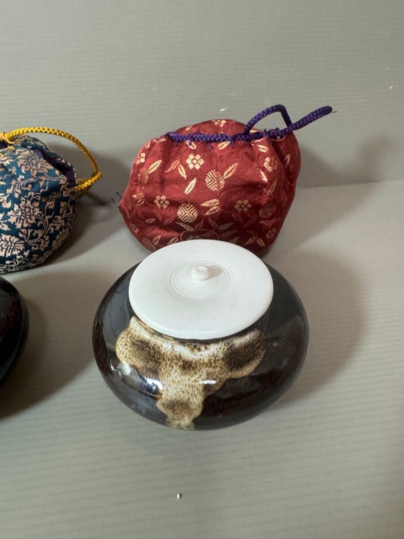 2760 茶道具　茶入　3客　仕服付