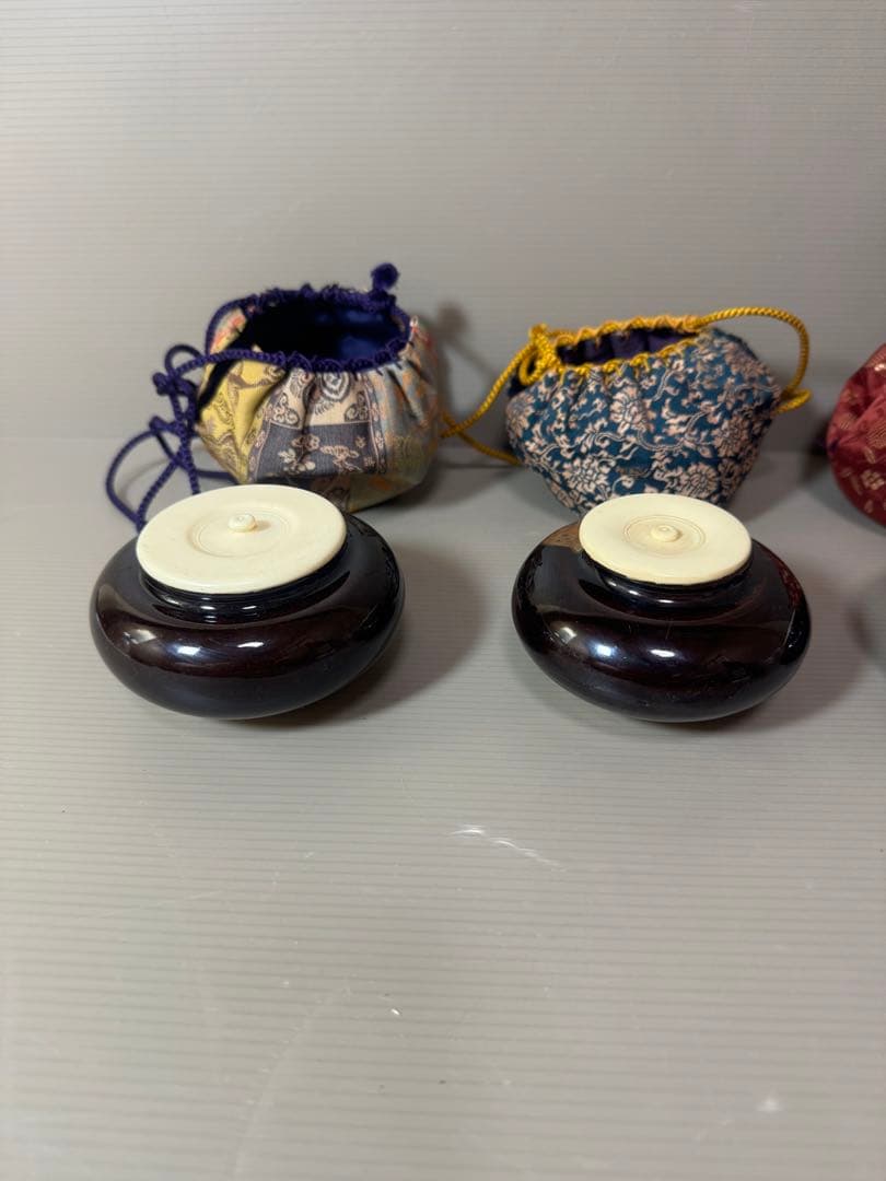 2760 茶道具　茶入　3客　仕服付