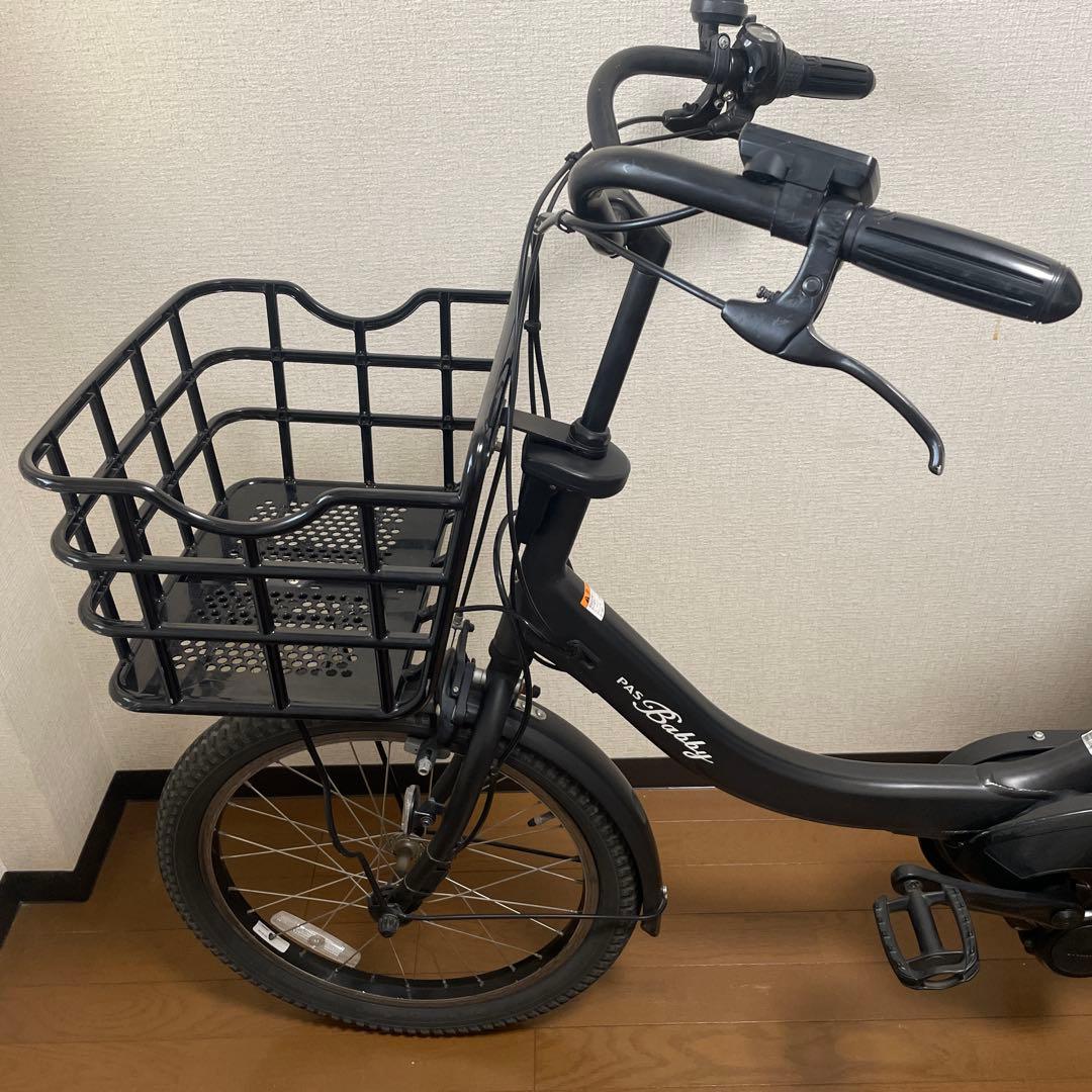 【all mom】ヤマハ 電動自転車 黒 キッズシート付き 子供乗せ