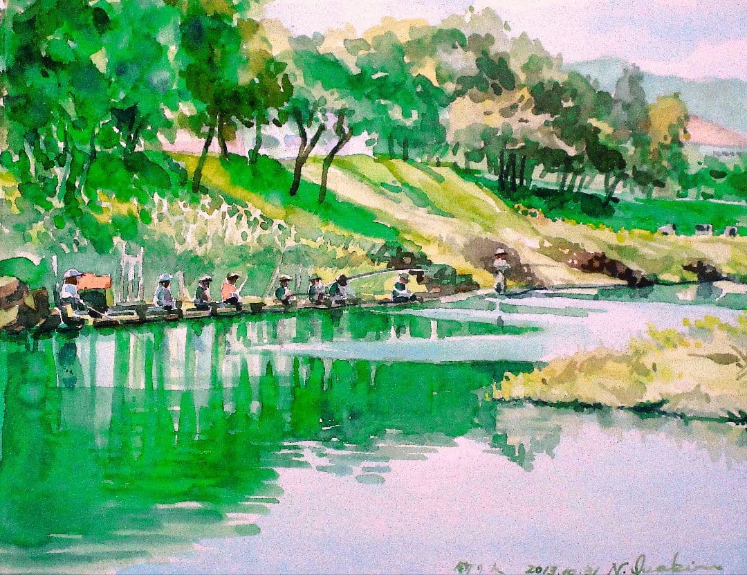 釣り人達(相模川)