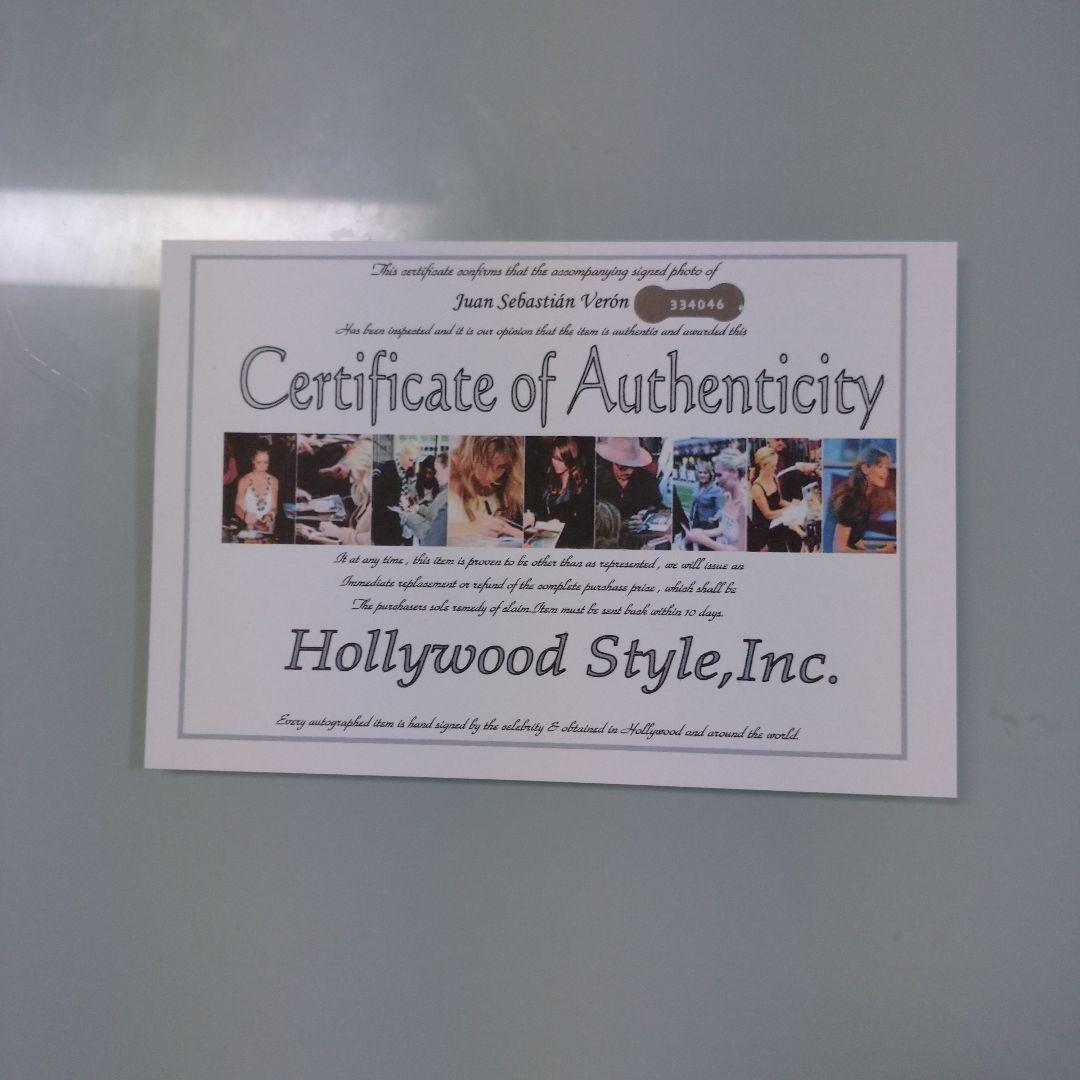 セール中…フアン・セバスティアン・ベロン直筆サイン入り写真…アルゼンチン代表…