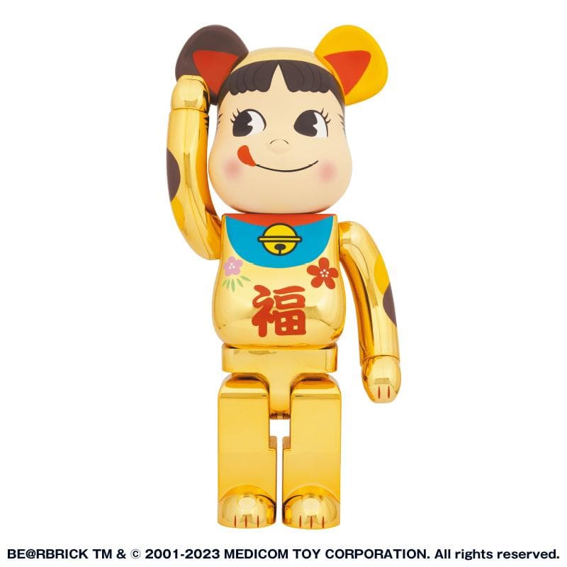 BE＠RBRICK 招き猫 ペコちゃん 福 金メッキ 1000％
