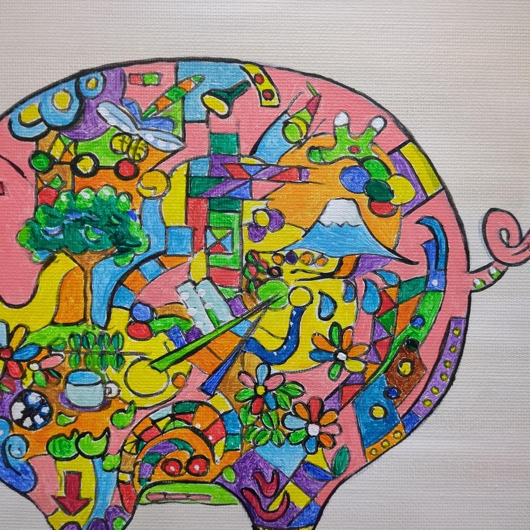 抽象画　絵画　作品名　まもるもの