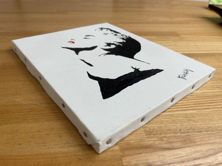 バンクシー⁈ 油彩 マドンナ 模写 額装付 美術品