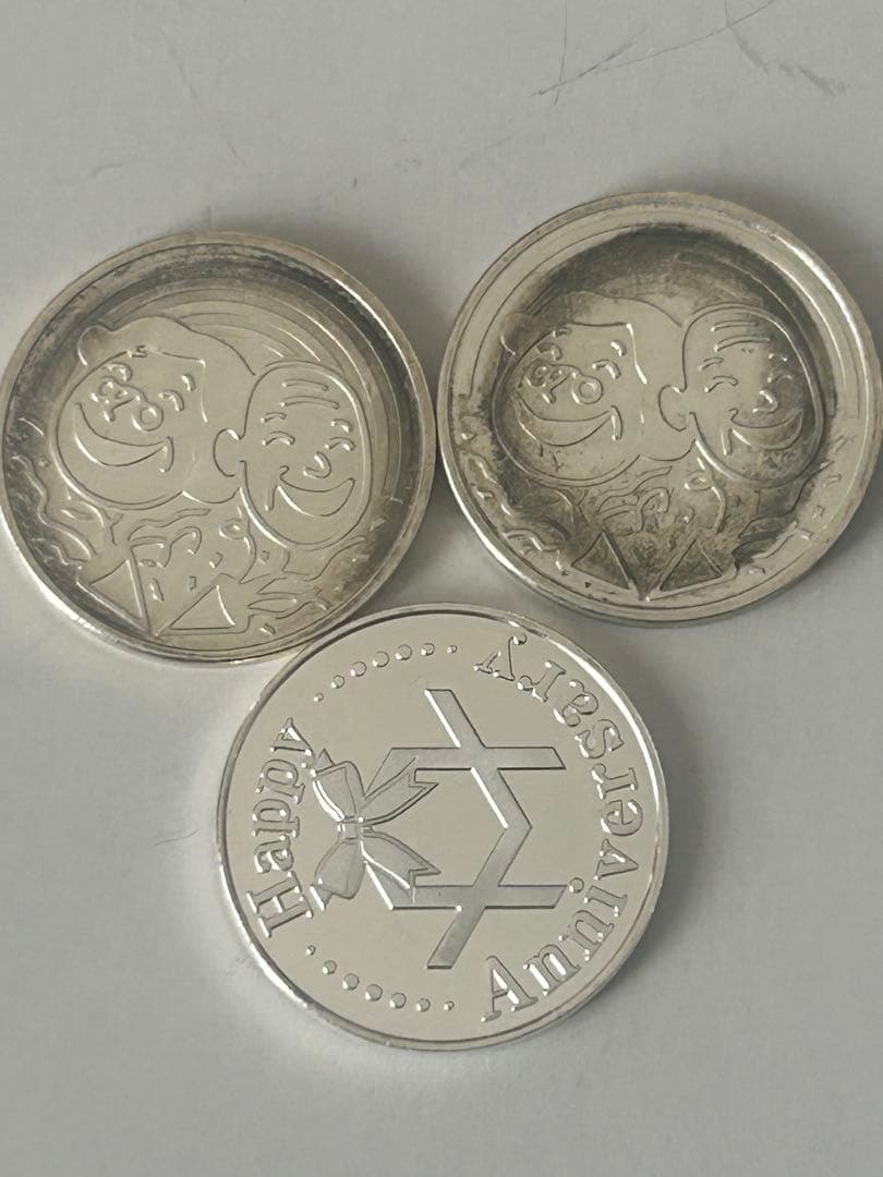 造幣局製純銀銘板三枚