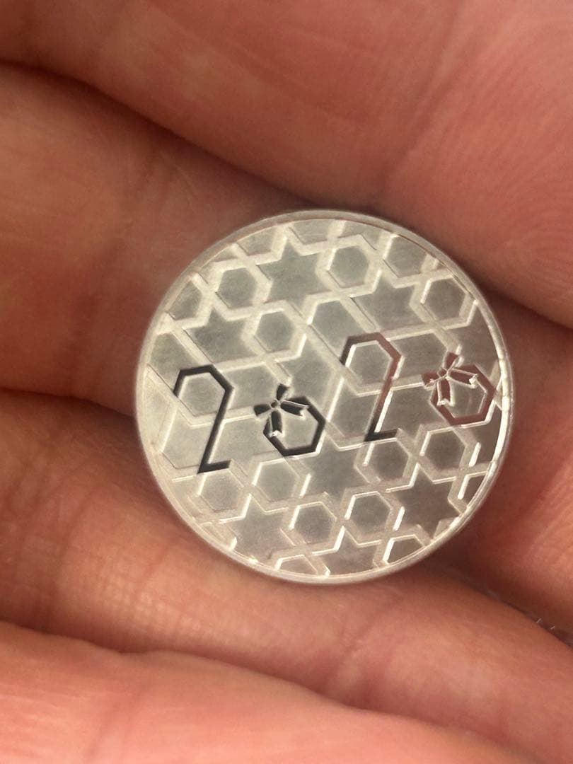 造幣局製純銀銘板三枚