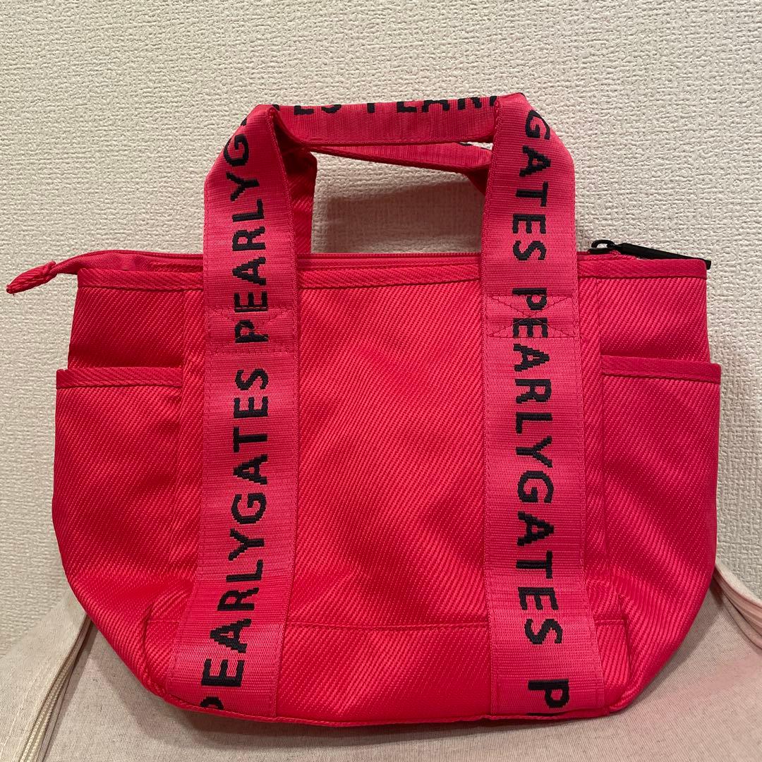 PEARLY GATES ピンク トートバッグ　カートバッグ　ラウンドバッグ