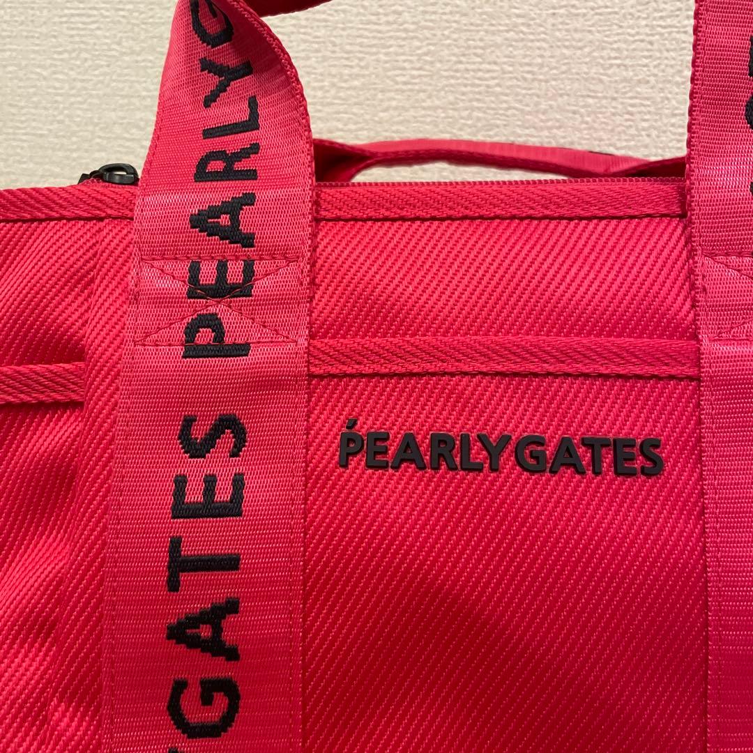PEARLY GATES ピンク トートバッグ　カートバッグ　ラウンドバッグ