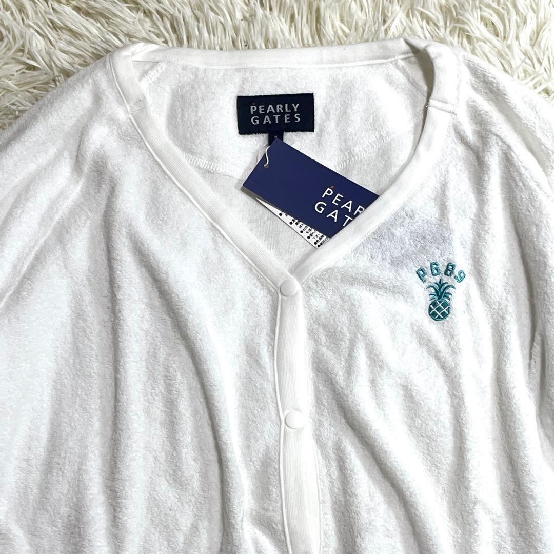 タグ付未使用品　PEARLY GATES Vネック コットンカーディガン