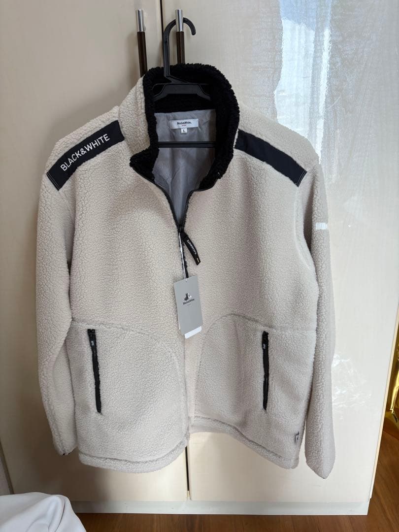 black and white ゴルフ　フリースジャケット　Lサイズ