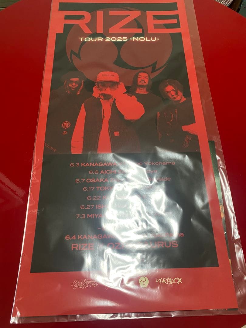 RIZE TOUR 2025 シルクスクリーンポスター BONEZ jesse