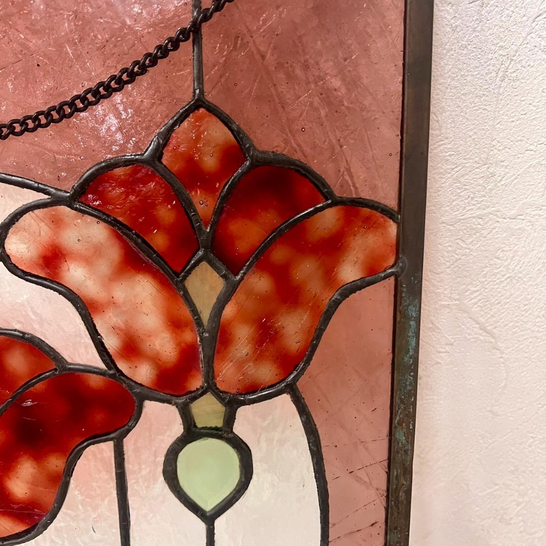 ステンドグラス　アンティーク　パネル　サンキャッチャー