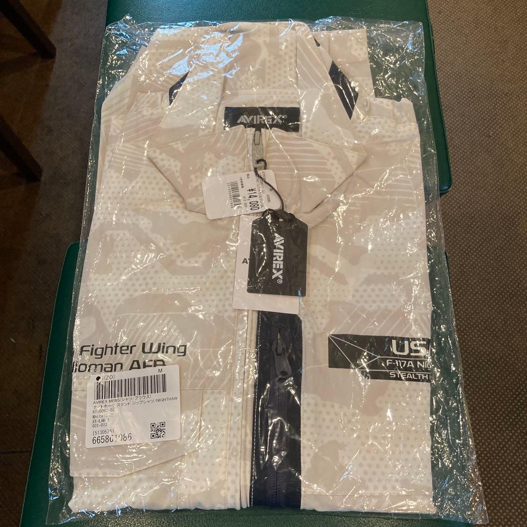 AVIREX 半袖シャツ 2XL ホワイト 迷彩新品未使用