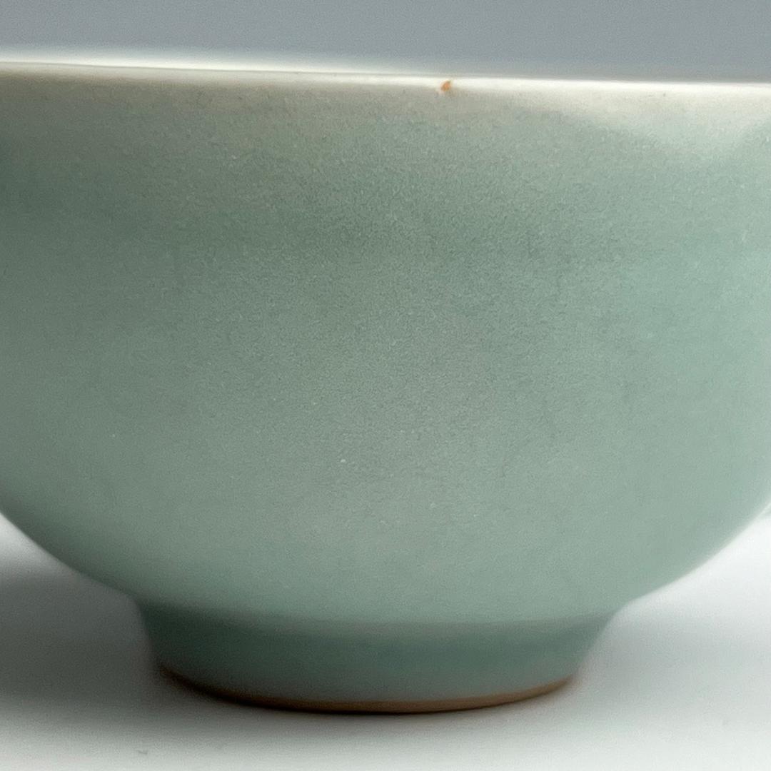 青磁如意紋板沿洗 唐物 中国古玩 中国美術 A923