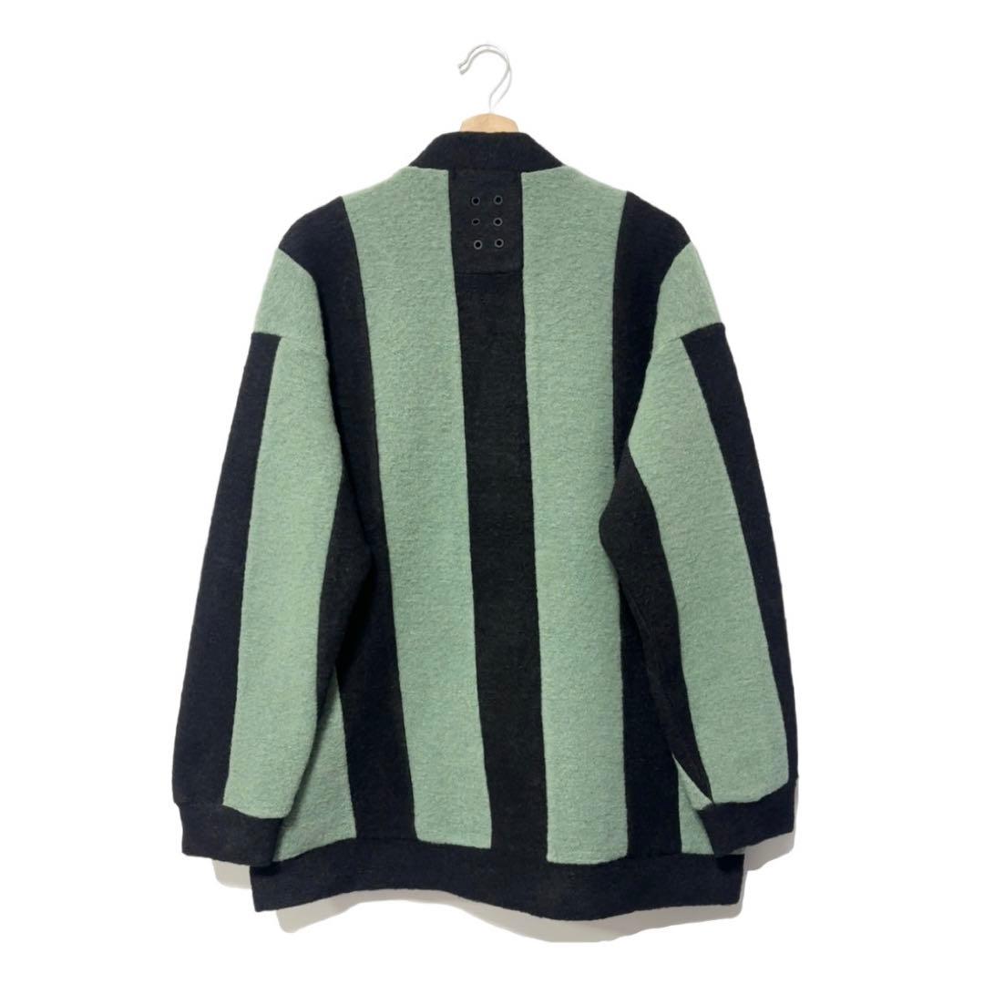 新品 ラッセルノ ゴルフ ワイド ストライプ カーディガン ミント L 5