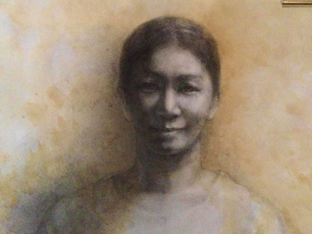 鉛筆画　【こころの中に静をもつ】