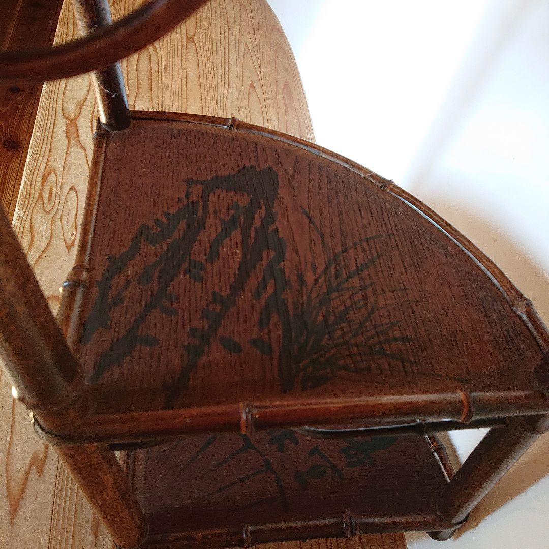 骨董 三段飾り棚 竹・木製