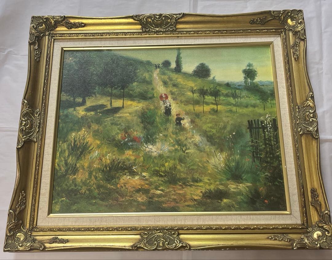 ルノワール　草原の坂道　複製品