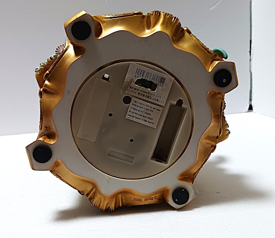 ジャンク品　ディズニー プリンセス スノードーム オルゴール 時計　置物 レア物