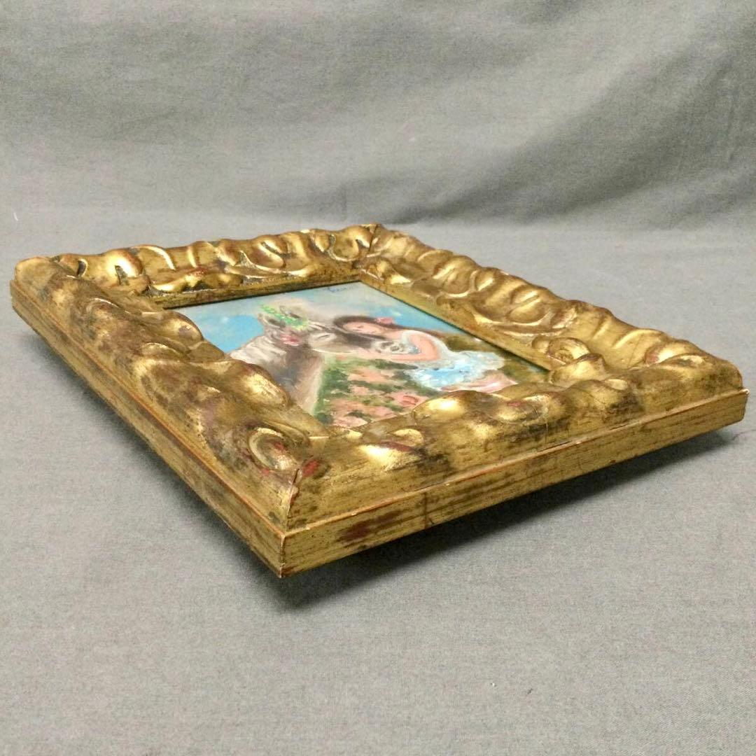 鴨居羊子 ！名作！油絵 『ロバのジョキート』絵画 1977年9月 個展 絵 美術