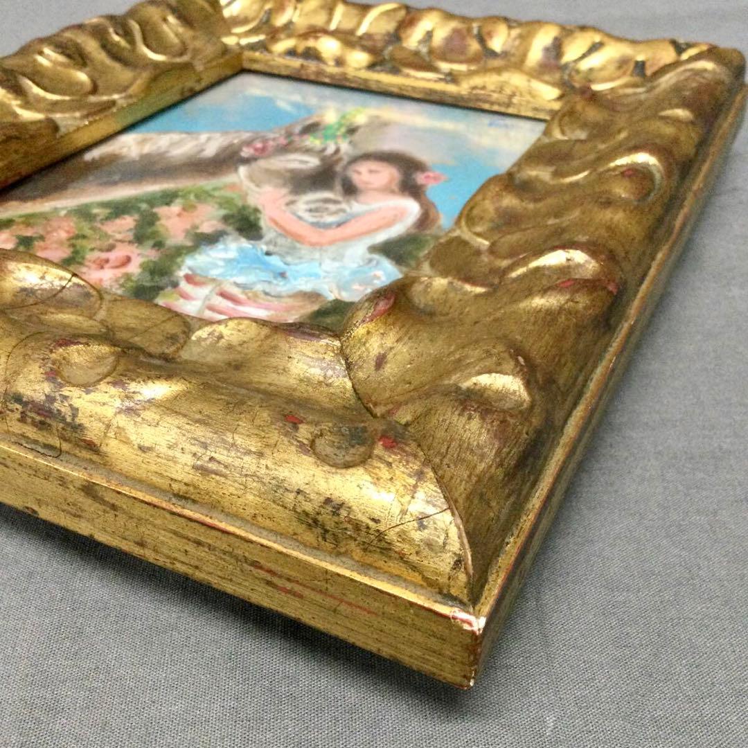 鴨居羊子 ！名作！油絵 『ロバのジョキート』絵画 1977年9月 個展 絵 美術