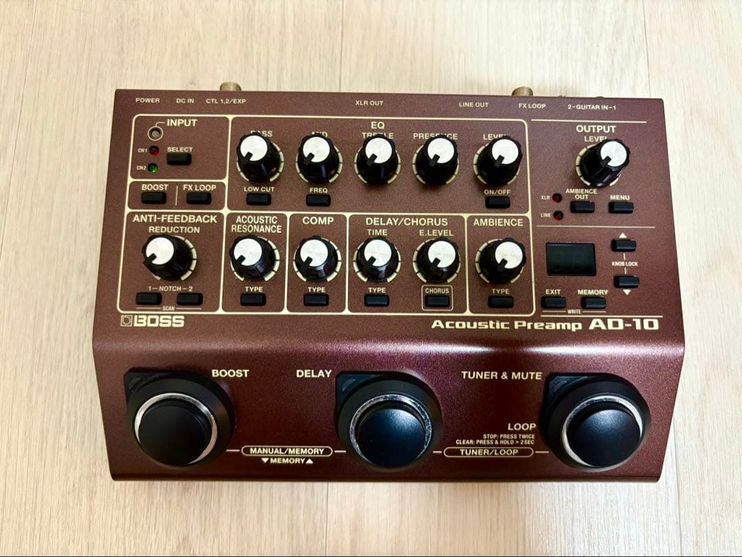 BOSS アコースティックプリアンプ AD-10 本体